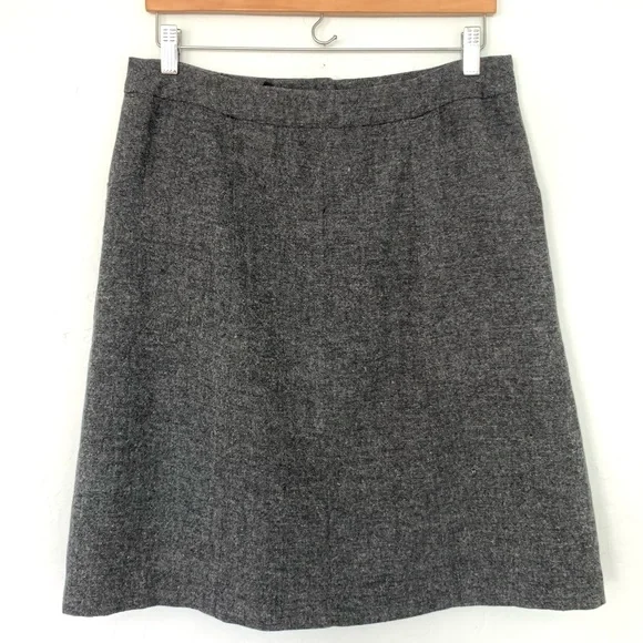 H&M gray wool-blend A-line skirt—women’s 10 - Picture 3 of 7